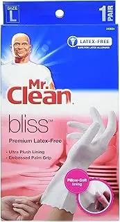 [Mr. Clean] Bliss Premium Latex-Free Gloves, Large 1 pr (Pack of 4)