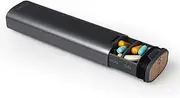 7 Day Weekly Pill Organizer 2.0 by mbarc - Premium Stylish Aluminum and Wood Large Capacity Pill Box for Supplements, Pills, Vitamins and Medication. (Steel Grey)