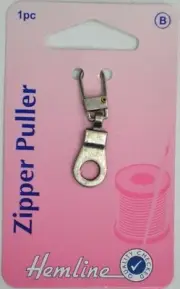 Hemline Zipper Puller, Nickle Tone** Ring Zip Puller Replacement, Instructions I