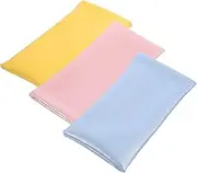 [DEARMAMY] 3pcs Portable Eyeglass Cases Soft Leather Glasses Pouches and Slim Design for Easy Storage for Travel and Everyday Use