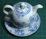 Whittard of Chelsea Teapot, cup and saucer Fine Bone China, Made in England NEW