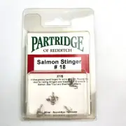 Partridge X1S Salmon Stinger Treble Hook - Size 18 - 10 Pack - Fly Tying