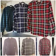 NWT Men's Tilley Flannel Button Up Long Sleeve Plaid Shirt, Flanney #139129