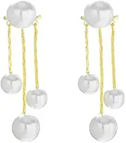 MAYJAI S925 Silver Needle Long Tassel Earrings Fashion Temperament Pearl Earrings Fall Anti-drop Simple Earline Earpiece
