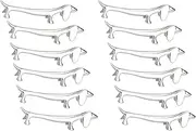 Binxind 12 Pcs Chopsticks Rest Little Dog Chopsticks Holder Dachshund Zinc Alloy Fork Stand Spoon Tableware Rack Holder Tool