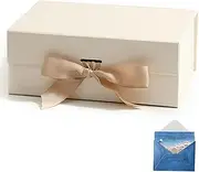 Gift Box With Ribbon, White Gift Boxes With Lids，Bridesmaid Proposal Box，Wedding Card Box，Wedding Box
