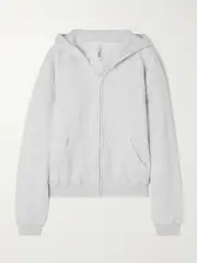 [SKIMS] SKIMS - Classic Zip Up Hoodie - Light Heather Grey - Light gray - XL XL Gray