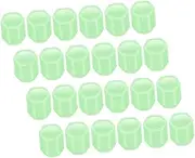 DRESSOOS 24pcs Glow Dark Valve Stem Caps Durable Dust Covers for Tire Air Nozzle Easy to Install Valve Caps