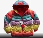 WEATHERPROOF GIRLS FLEECE LINED PUFFER JACKET (BLUE CURACAO SHERBERT 6)NWT