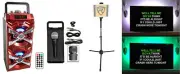 NYC Acoustics Bluetooth Karaoke Machine System wActive+TV LED's+Mic+Remote+Stand