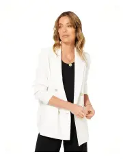 [Fella Hamilton] Mara Double Breasted Jacket in Ivory