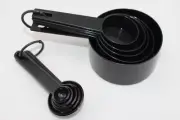 10pcs Black Color Measuring Cups And Measuring Spoon Scoop Handle Kitchen