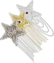 DOITOOL Fashionable Rhinestone Patch for Hat Coat 3pcs Iron Decorative Clothing Patches