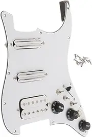 Colaxi 11 Hole SSH Loaded Prewired Pickguard Pickups for Standard,Modern Guitar Spare Part, White
