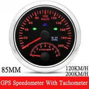 Car Truck Boat GPS Speedometer Gauge 0-200KM/H 0-120kmh Speed Meter Tachometer