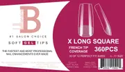 Billionaire Soft Gel Tips Box Nail False Fake Extra Long Square - 360pcs