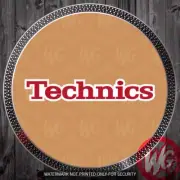PAIR of DJ Turntable Slipmats 12 inch - TECHNICS SLIPMATS Gold Red SF bay area