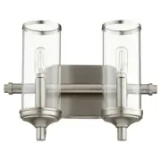 Quorum Collins 2 Light Vanity, Satin Nickel - 5044-2-65