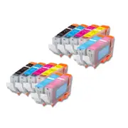 12 New Ink Pack w/ smart chip for Canon CLI-8 PC PM iP6600D iP6700D