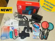 NEW - Nintendo Switch Consol Sports Game Bundle, Everything Included
