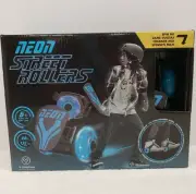 Y-volution Neon Street Rollers • Light Up Wheels Adjustable strap in Skates Blue