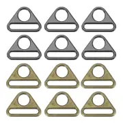 1.3 Inch 12 Pcs Triangle Buckle Adjuster for Bag Blcak/Bronze