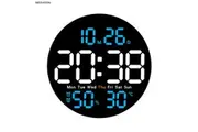 Large Screen Digital Wall Clock, 10-Level Dimming LED Wall Clock with Timer and Calendar