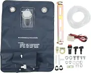 Windshield Washer Pump Kit: Convenient 12V Car Wash Kit with Pump, Hose, Switch & Cleaning Tools for Windshield