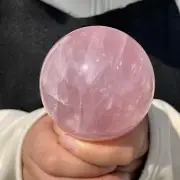 1.26LB Natural Pink Rose Quartz Sphere Crystal Magic Ball Healing G5413