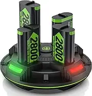 4 x 2800mAh Xbox Controller Batteries with Super Large Capacity Compatible with Xbox Series X/Xbox Series S/Xbox One/Xbox One S/X/Elite Controller