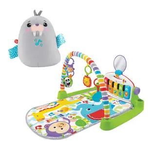 美兒小舖COSTCO好市多線上代購～Fisher-Price 費雪 可愛動物鋼琴健身器 + 安撫睡眠小海象(1盒裝)