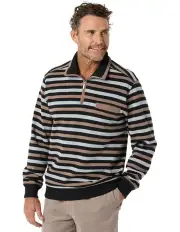 [Breakaway] Devon French Rib Half Zip in Black