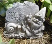 Latex gnome mold Plaster Concrete mould 4.5" x 3.5"