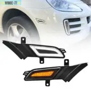 Smoke Lens Switchback LED Front Side Marker Light For 07-10 Porsche Cayenne (for: Porsche)