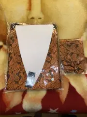 Best Tuxedo Men's Paisley Vest, Bow-Tie & Hankie set. Wedding, Prom, Cruise