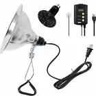 100W Reptile Heat Bulb &Clamp Light 8" Reflector &Digital Thermostat Controller