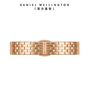 Daniel Wellington 手錶 Petite Melrose Lumine 28mm 星辰貝母盤珠寶式錶鏈-粉錶盤-玫瑰金框(DW00100617)