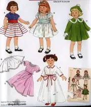 Simplicity Archives Retro 18" Doll Clothes Pattern Circa 1952. Uncut #3929
