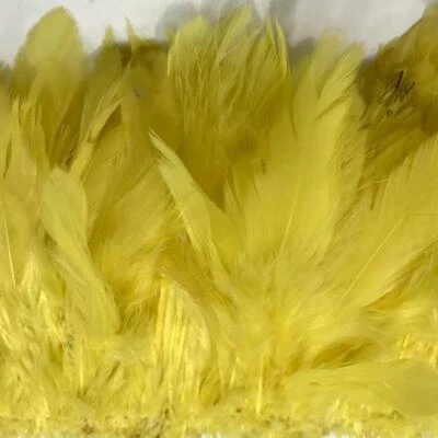 New Yellow Schlappen Strung per 10cm - Wholesale Feathers & Craft Supplies
