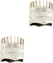 [Ipetboom] 2 pcs Natural Yak Massage Comb Portable Scalp Comb for Hair Washing Beige Ergonomic Design for Comfortable Scalp Massage Durable and Practical Hair Care Tool