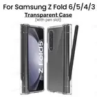 Transparent Case for Samsung Z Fold 6 5 4 3 Clear Hard Cases Anti-Scratch Protec