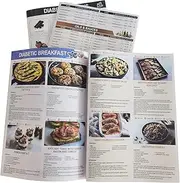 Food List Chart - Diiabetes Food Chart & Meal Planner | 3 Piece Healthy Diet Food List Charts | Daily Whole Grains Oats Quinoa Beans Meal Planner with Clear Information for Middle Aged Elderly