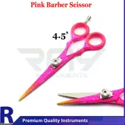 Barber Stylist Hair Cutting Scissor 4.5" Pink Color Beard Hairdressing Shears CE
