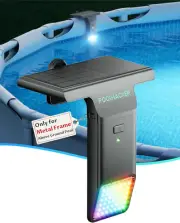 Solar Pool Lights for Metal Frame Pools, 10-Color LED W/ Remote, Submersible