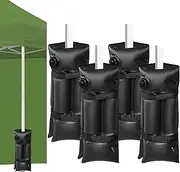 Canopy Water Weights, Heavy Duty Awning Leg Weights for Pop up Canopy, Tent, Gazebo, Foldable Water Weight Bags,Weighted Feet Bag Water Bags(Set of 4,Black)