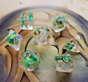 Shamrock DND Dice Sharp Edge Polyhedral Resin sharp dice set for table games