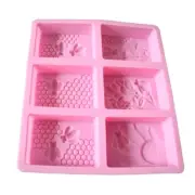 3D Rectangle Bee Silicone Soap Mold DIY Clay Making DIY Cake Chocolate