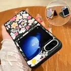 Magnetic Case For Samsung Galaxy Z Flip6 Flip5 Flip4 3 Flower Magsafe Soft Cover