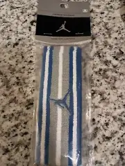 Vintage 2001 Nike Michael Jordan Jumpman Sweat Headband Blue & White - NEW