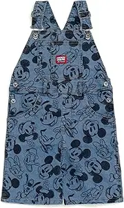 [Disney] Mickey Mouse Goofy Donald Duck Daisy Minnie Mouse Denim Short Overalls Infant to Big Kid